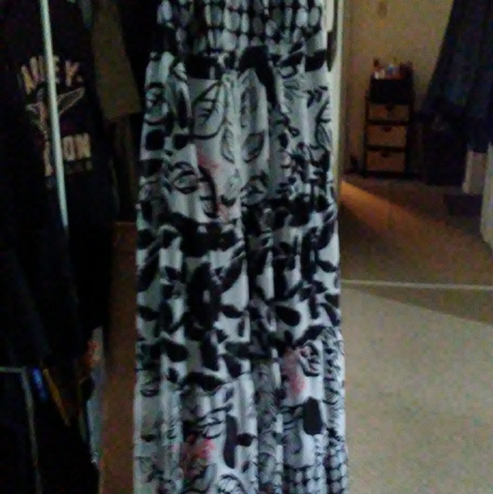 Lane Bryant summer dress, long, multi pattern